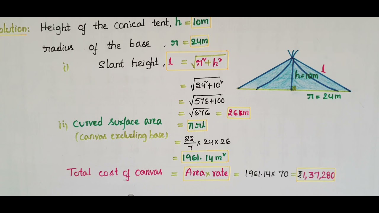 Q4 Ex13 3 Ncert A Conical Tent Is 10 M High And The Radius Of Its Base q4-ex13-3-ncert-a-conical-tent-is-10-m-high-and-the-radius-of-its-base