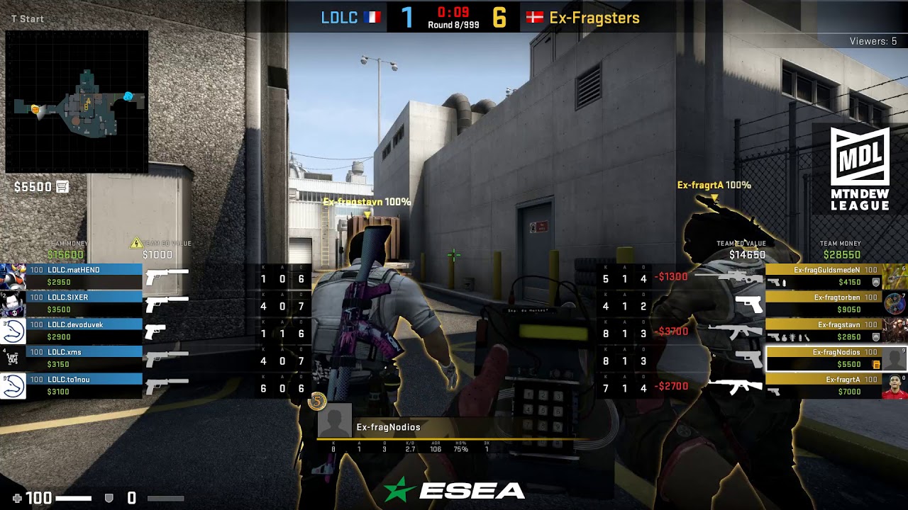 ESEA MDL SEASON 30 LDLC VS EX-FRAGSTERS | NUKE | CSGO 2019