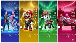 ⚡️K-POP  🆚  MARIO  🆚  MCQUEEN 🆚  PAW PATROL  😱🔥🔥🔥 INSANE TILES HOP!