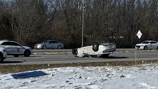 IMPD investigating crash involving 2 officers, 1 critically injured