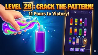 Only 1% Can Clear Level 28 This Fast! 🧠 #WaterSort  #gamevideo 