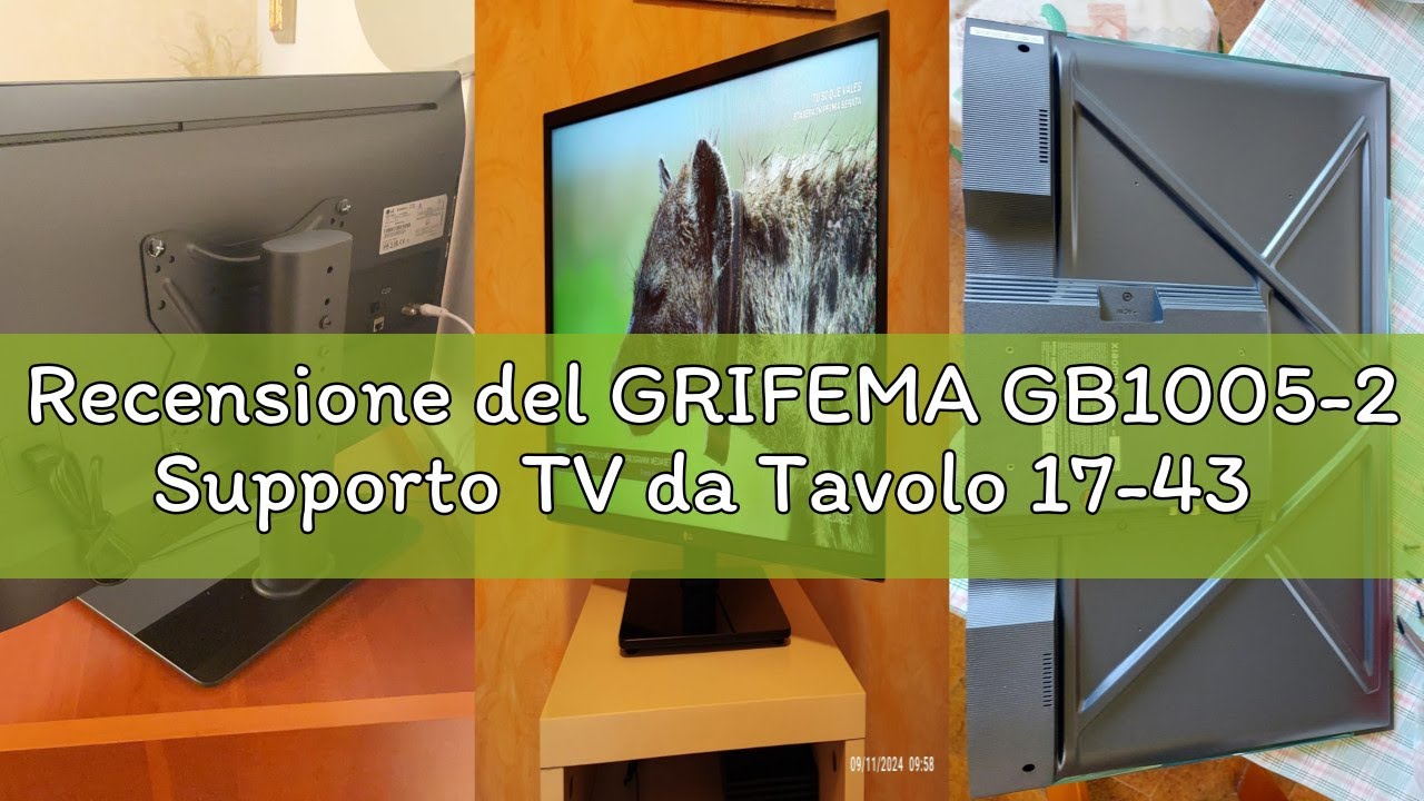 Recensione del GRIFEMA GB1005-2 Supporto TV da Tavolo 17-43 Pollici,Piedistallo TV Girevole Universa