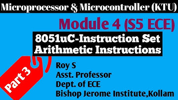 Module 4|Part 3|Arithmetic Instructions-8051|Microprocessor & Microcontroller| S5 ECE - KTU|