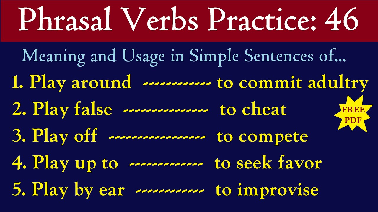 Phrasal Verbs, Meaning with Examples English Made Easy 