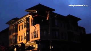 Earthquake damage along Napa's Brown St.