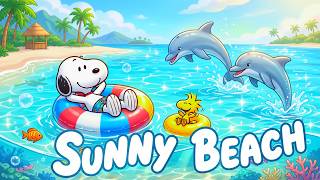 Relax at Sunny Beach with Snoopy 🌴🐬🌊 | Chill Jazz Playlist for Summer Fun screenshot 5