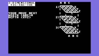 C64 Game - 3-D Tic-Tac-Toe