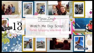 Watch Me Digital Scrapbook: Week 13 2019, Pocket Spread Photoshop Process Video screenshot 4
