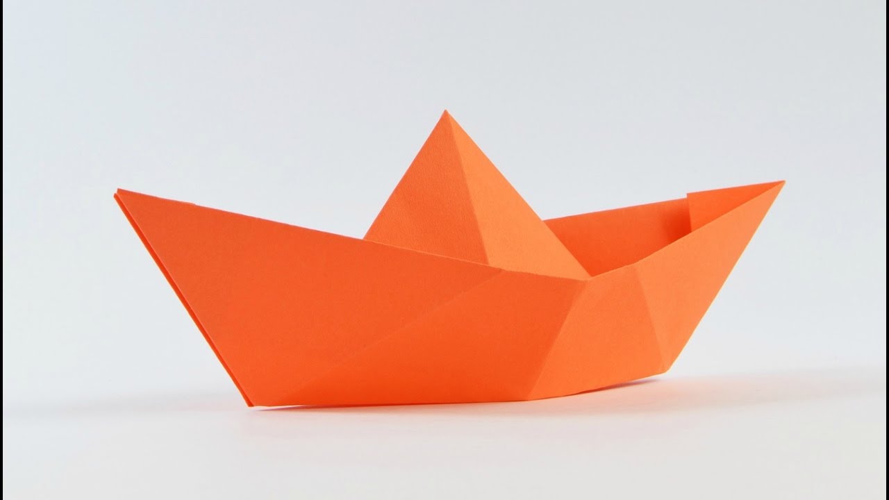 paper boat for kids - how to make an origami boat easy