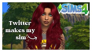 i let twitter make my sim in The Sims 4 (may monthly prompt challenge #28)