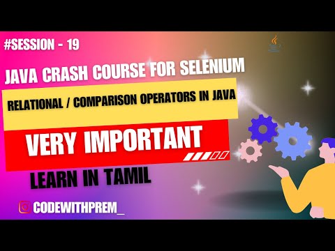 Relational and Comparison operator in java | 19 | code with prem #codewithprem #tamil