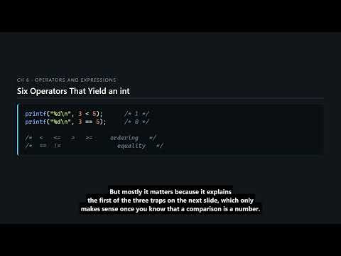 C Programming #63 — Relational and Equality Operators, and Three Traps