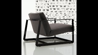 Nordic simple chair single sofa lazy sofa leather art sofa Nordic simple chair single sofa lazy sofa leather art sofa