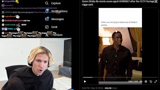 xQc reacts to Diddy Movie Scene aged Horribly