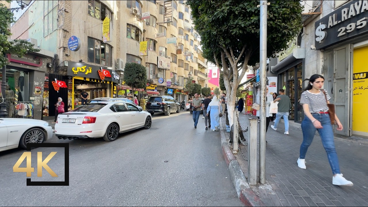 Palestine 🇵🇸 Walking Tour In The Beautiful Ramallah | Palestine In 4K | فلسطين رام الله