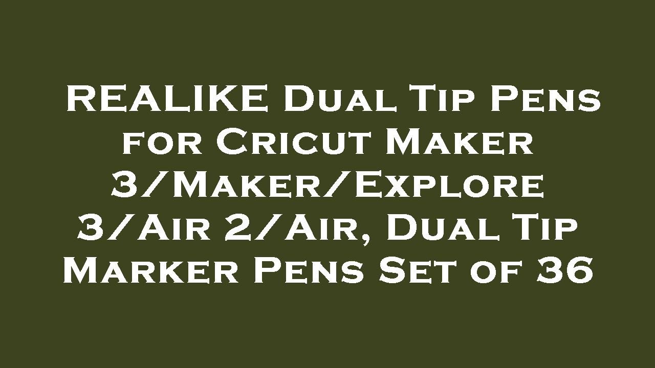 REALIKE Schwarze Stifte für Cricut Maker 3/Maker/Explore 3/Air 2/Air