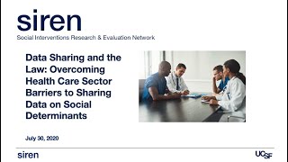 Data Sharing & the Law: Overcoming Healthcare Sector Barriers to Sharing Data on Social Determinants