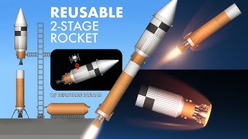 *Actually Reusable* 2-stage Rocket! (Spaceflight Simulator)