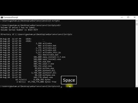 How to create, activate, and deactivate python virtual environment(virtualenv) on windows