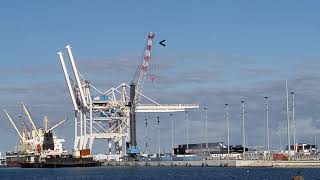 Drone Ship and Falcon 9 at Port Canaveral!