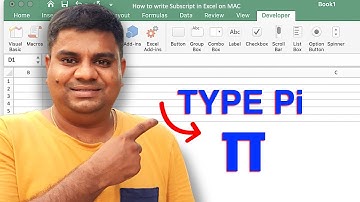 How to Insert PI symbol in Excel MAC [ π ]