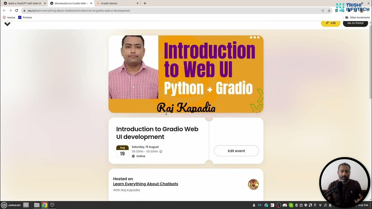 Free Live Events on Chatbot Development using Python and Gradio - YouTube