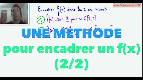 1ère S Une méthode pour encadrer un f(x) (2/2)