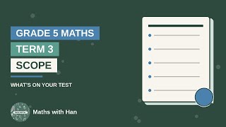 Grade 5 Maths Test Scope for Term 3 2026 - What to study