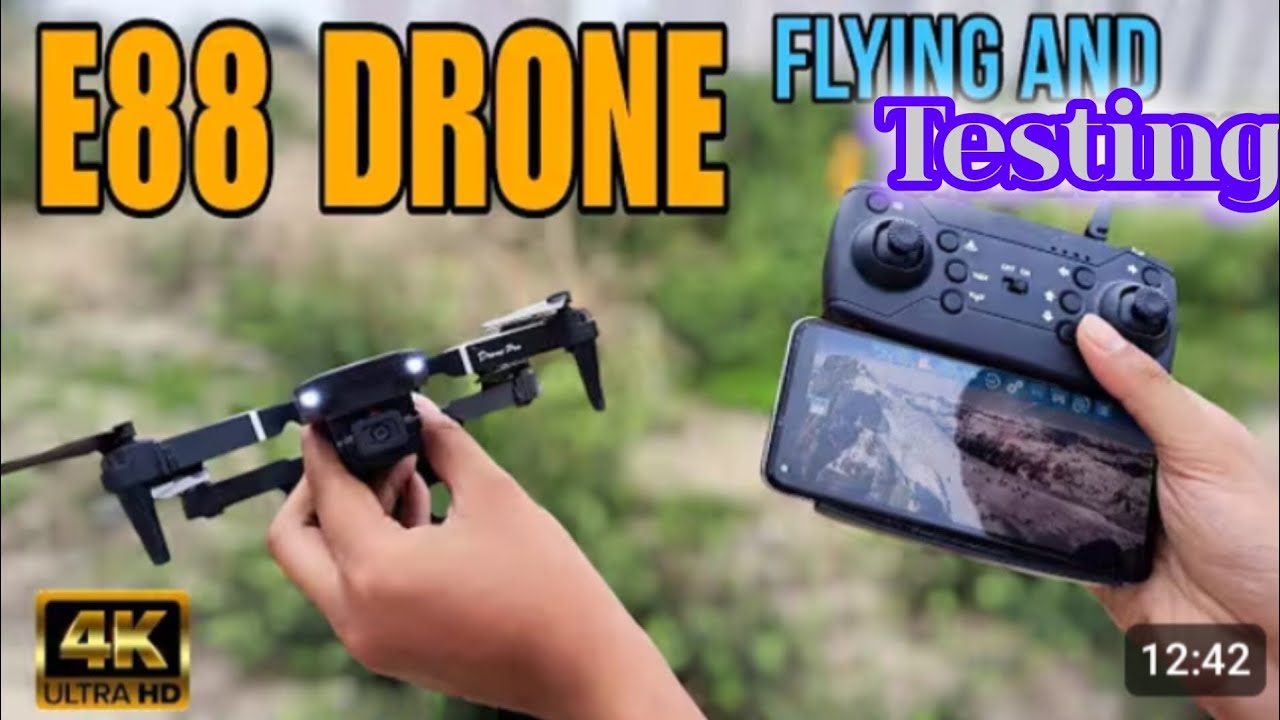 E88 4k Dual Camera Drone Flying | New Flying Test | Beginners must ...