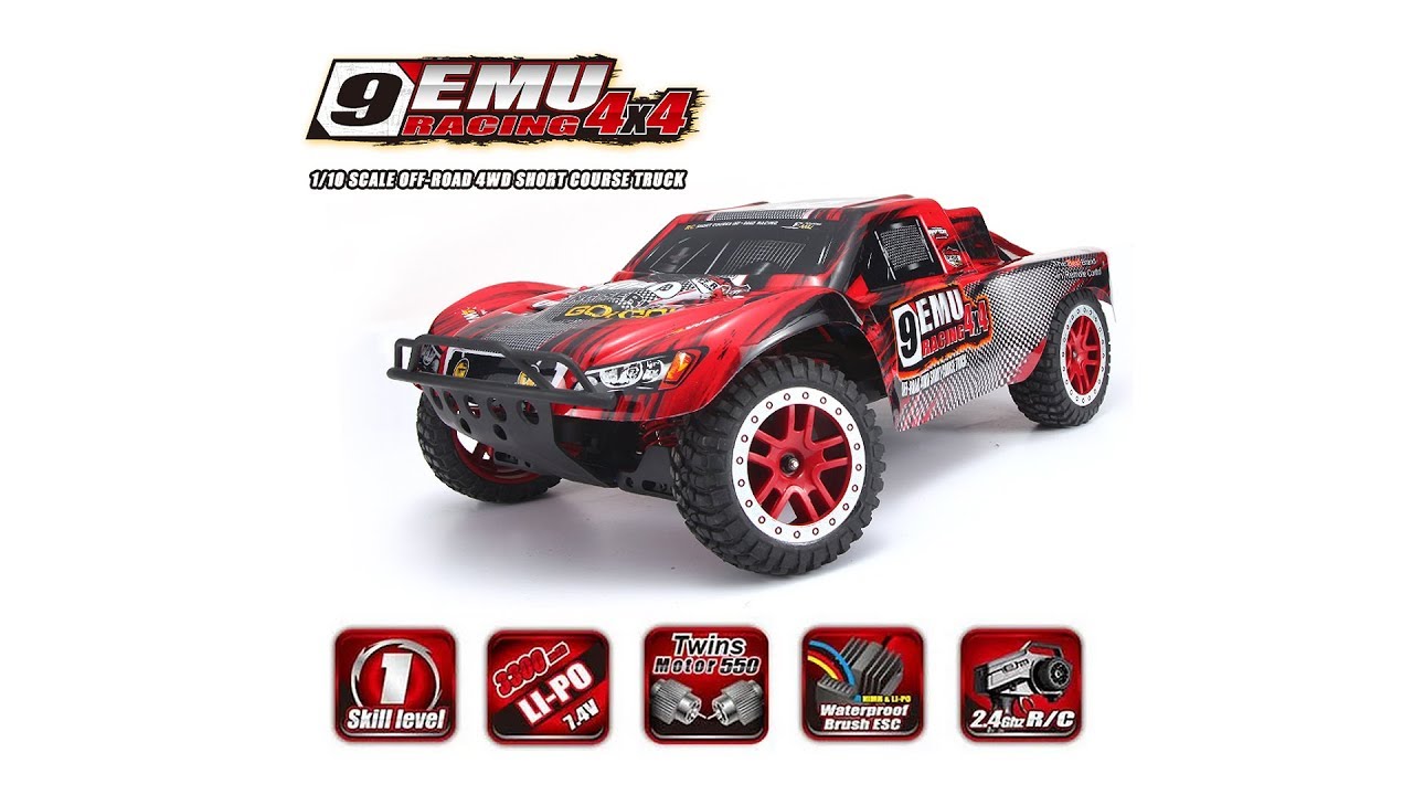 Радиоуправляемая модель автомобиля шорт-корс  9EMU Twins Motor 4WD 2.4G 1/10 RTR от Remo Hobby