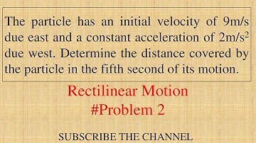 Problem 2 # Rectilinear Motion# JEE # NEET