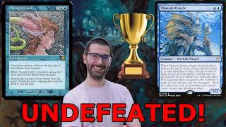 WIN WITH NO LIBRARY!  UNDEFEATED with Mono Blue Thought Lash Combo- Legacy MTG