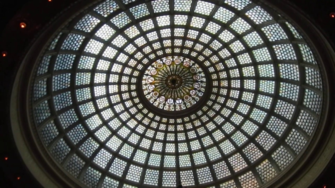 Tiffany Glass Dome at Chicago's Cultural Center Preston Bradley Hall, Chicago Illinois 2018