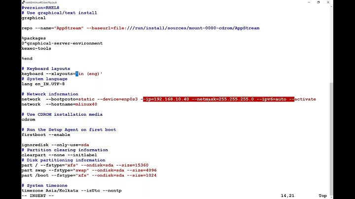 KICKSTART AND NETWORK BASED INSTALLATION OF RHEL/CENTOS 8