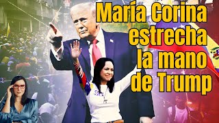 CONFIRMADO!!! María Corina Machado estrecha la mano de Donald Trump