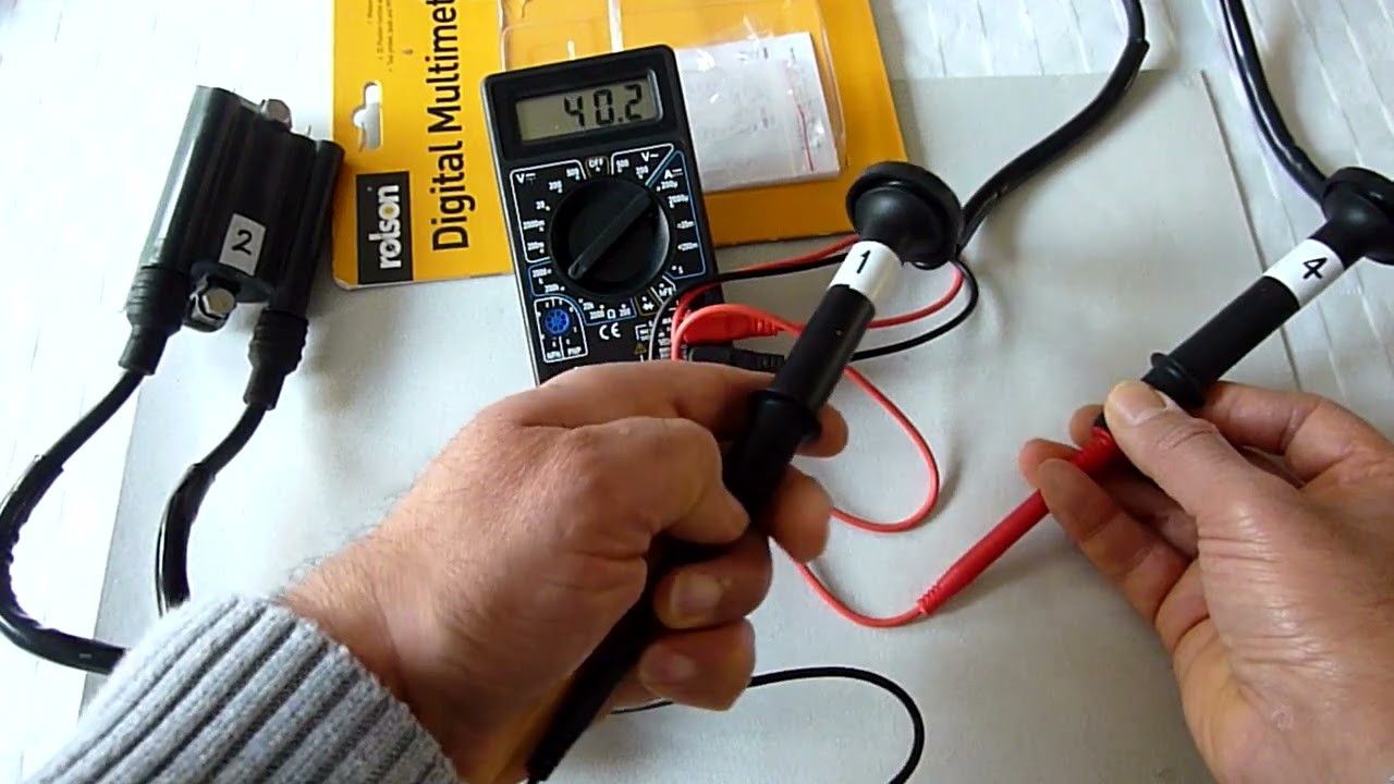 Honda CB650R 2021 Motorcycle Ignition Coil Multimeter Test