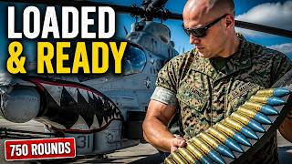 Marines Load Missiles and Ammunition on Combat AH-1Z Viper Helicopter