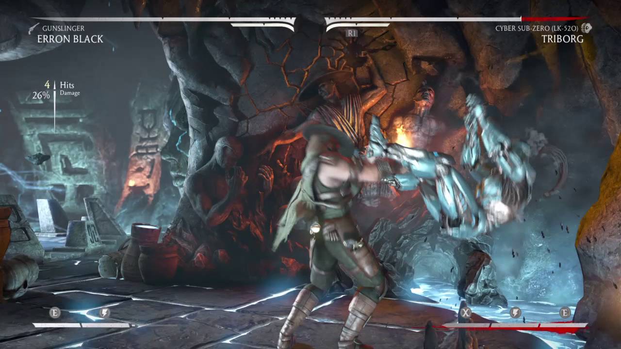 MKX - Erron Black 62% Tick Throw Setup (Gunslinger)