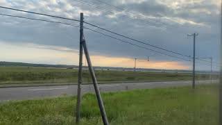 JR北海道　釧網本線(釧路駅→網走駅)  きれいな夕焼け