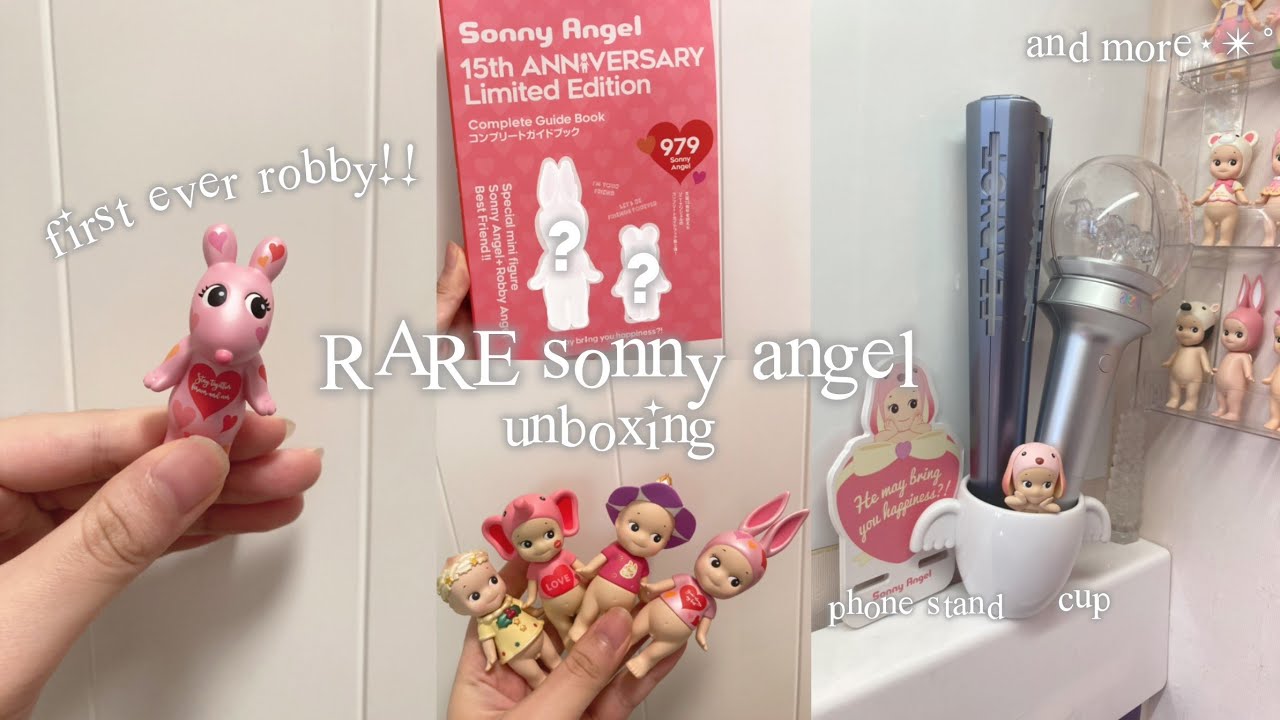 $500 RARE sonny angel unboxing: merch, robby, guide book, tattoo, discontinued & MORE ⋆˚࿔