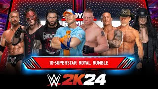 WWE 2K24 - ROYAL RUMBLE, ROMAN REIGNE , JOHN CENA , BROCK LESNAR AND MORE