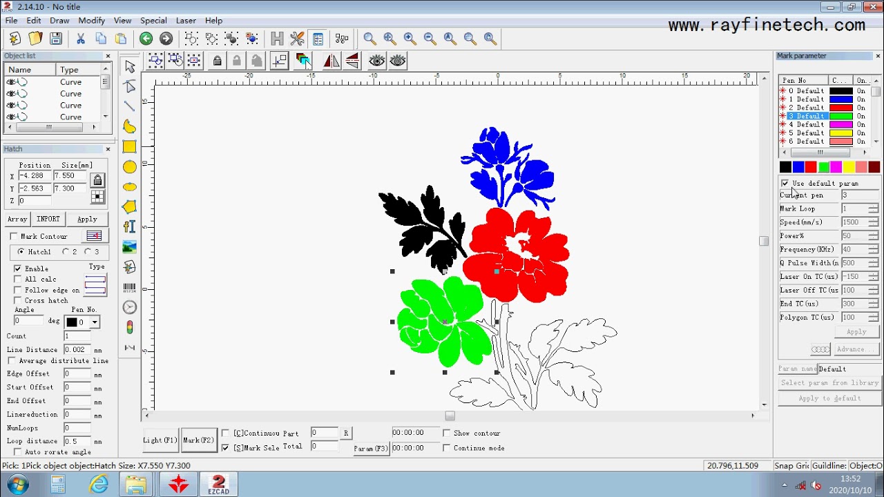 how to set parameter for color marking by mopa m7 30w fiber laser YouTube