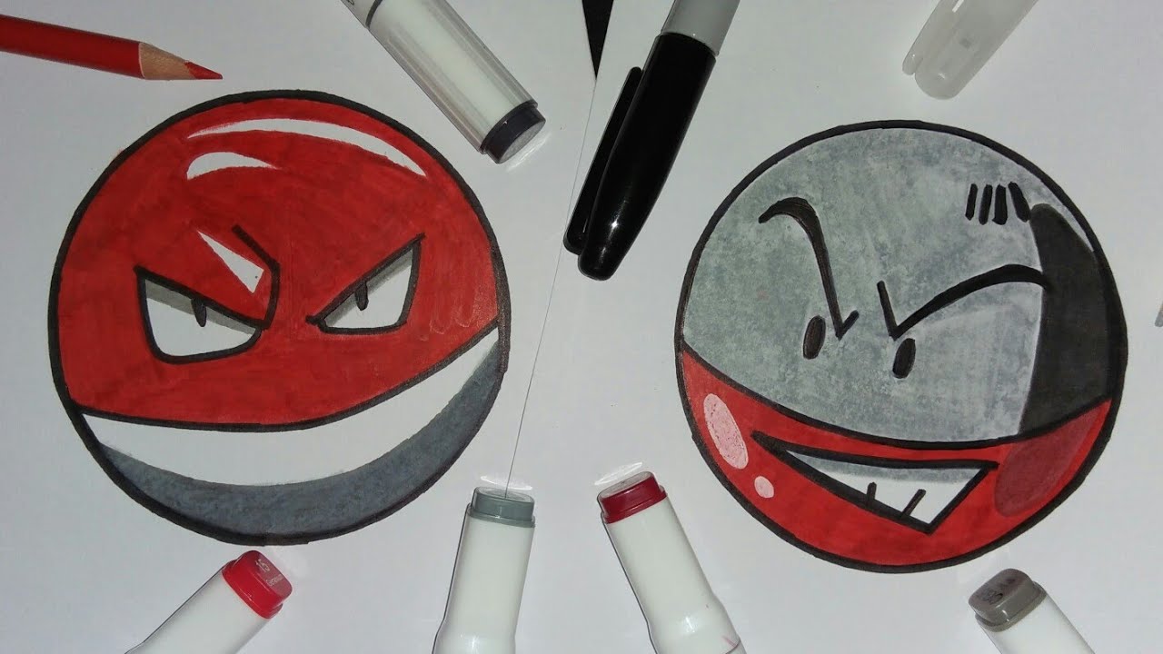 Pixilart - Realistic(?) Voltorb and Electrode(Pokemon) by Eternal