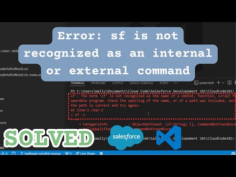 sf is not recognized as an internal or external command | Salesforce CLI