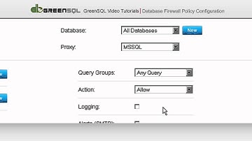 05 GreenSQL Database Firewall Policy Configuration