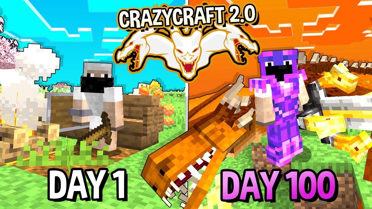 I Survived 100 Days in Crazy Craft Updated 2.0 