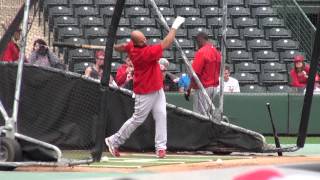 Albert Pujols Warm Ups and Batting Practice Spring Training 2015