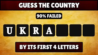 Guess the Countries by First 4 Letters Country Challenge
