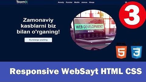 Html Css Js Responsive Web Sayt 3 | #uzb #html #css #js #websayt #website #abdulaziz #dev #frontend