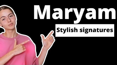 Maryam naam handtekening stijl #handschriftdoorsultan